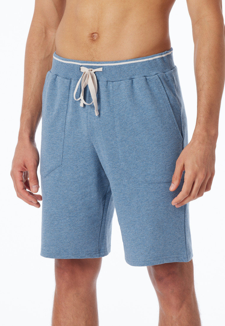 Bermudashorts Sweatware Organic Cotton blau-meliert - Mix+Relax