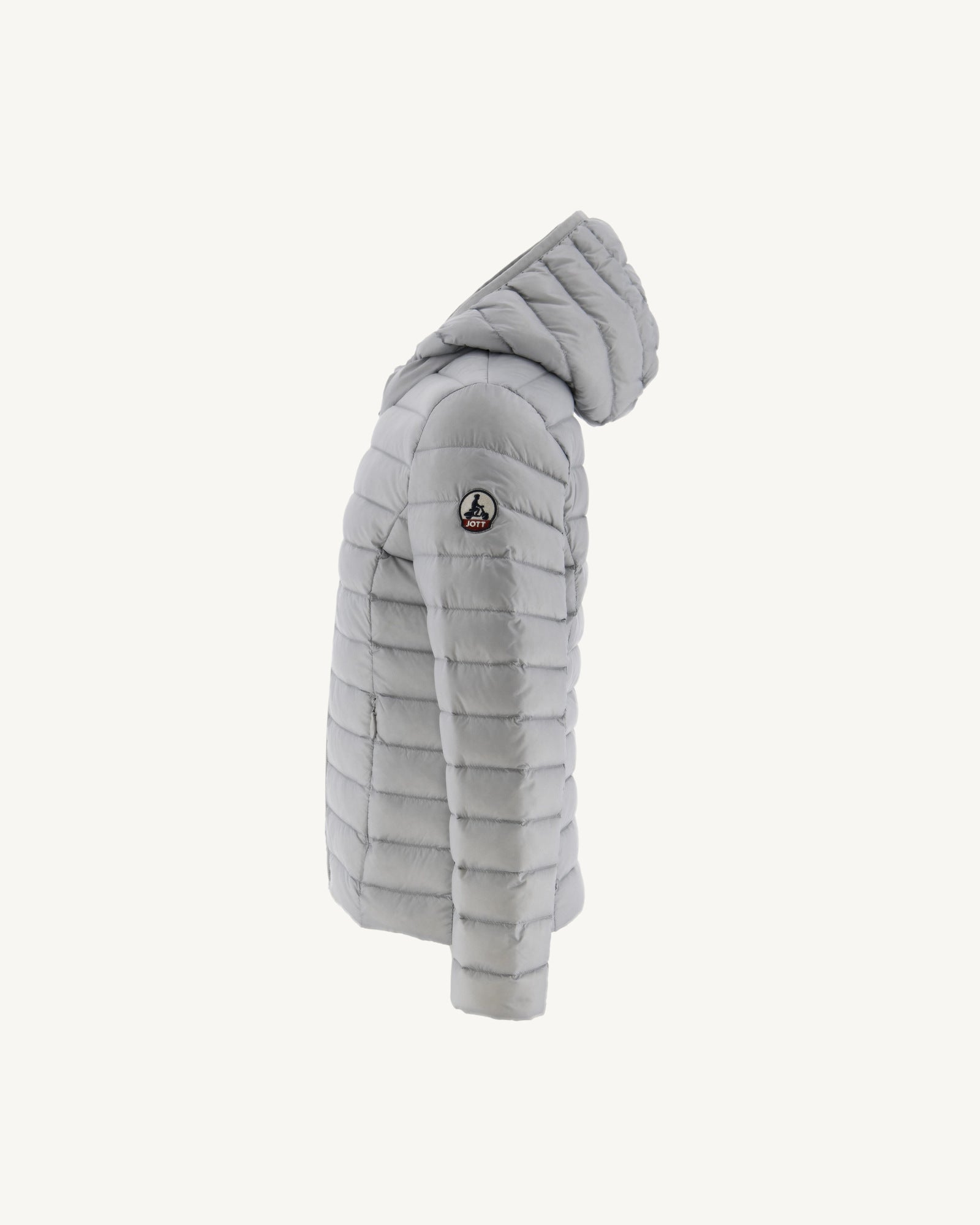 Doudoune légère à capuche enfant Gris clair Carla