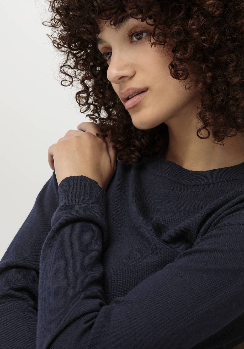 Rundhals-Pullover aus reiner Bio-Merinowolle
