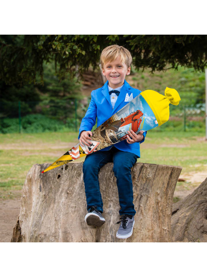 ROTH Schultüte groß Achtung Bagger 70 cm,Glanzfolie in Bunt günstig kaufen onesize