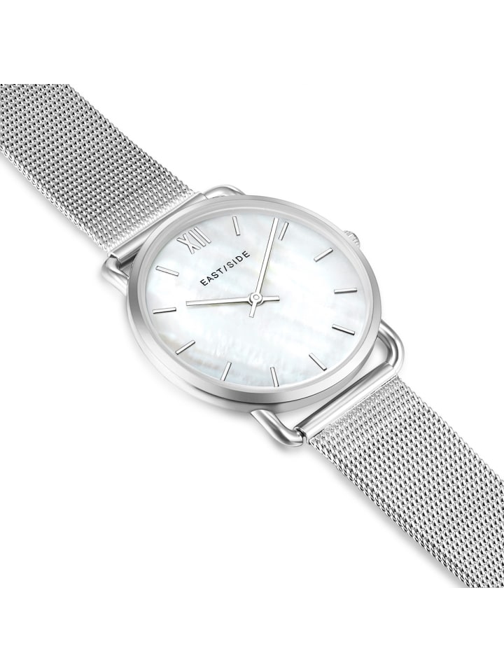 Eastside NY Damen Quarzuhr silber Edelstahl silber in silber günstig kaufen 20 cm