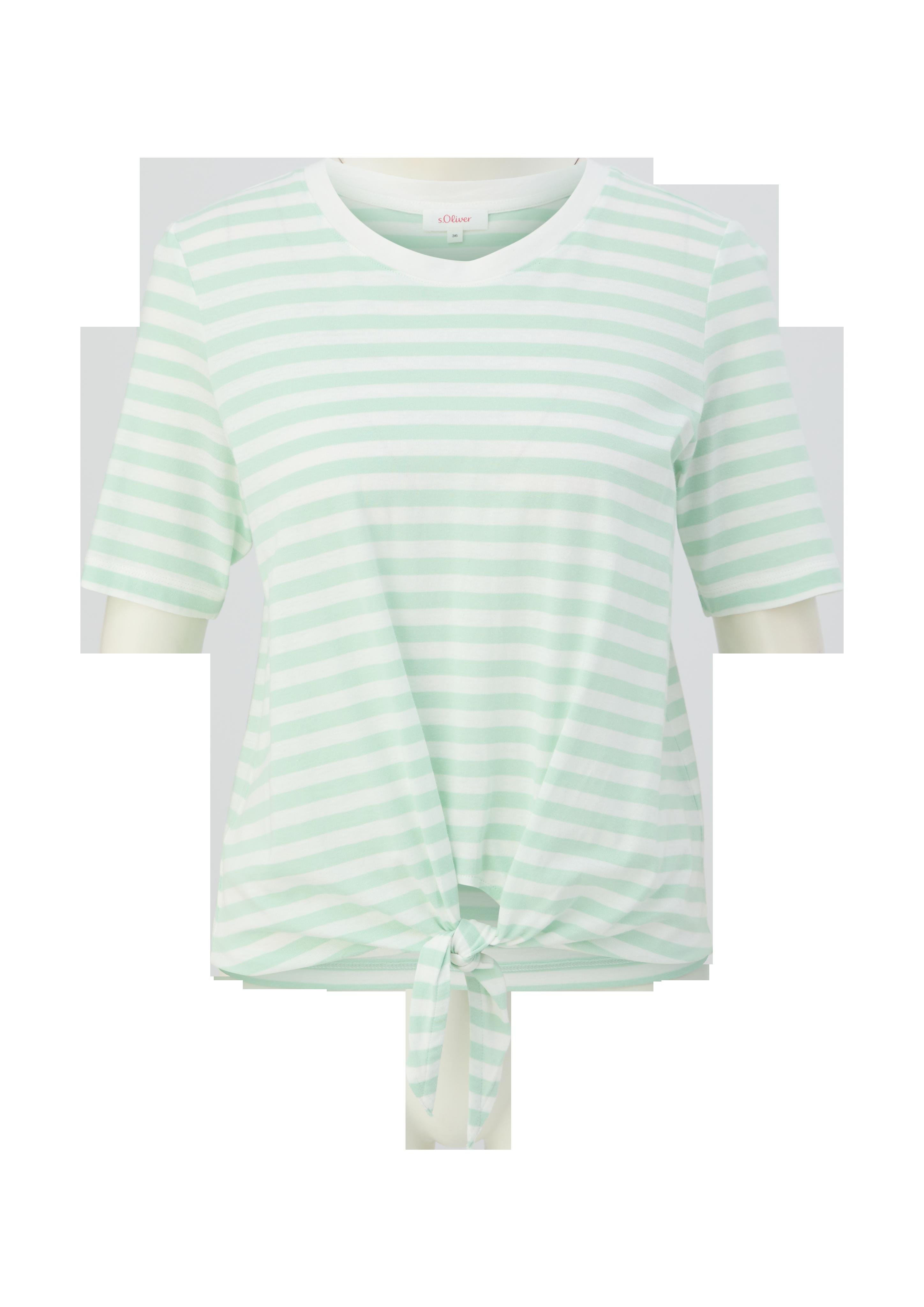 Streifenshirt mit Knoten-Detail  2130318-65G9