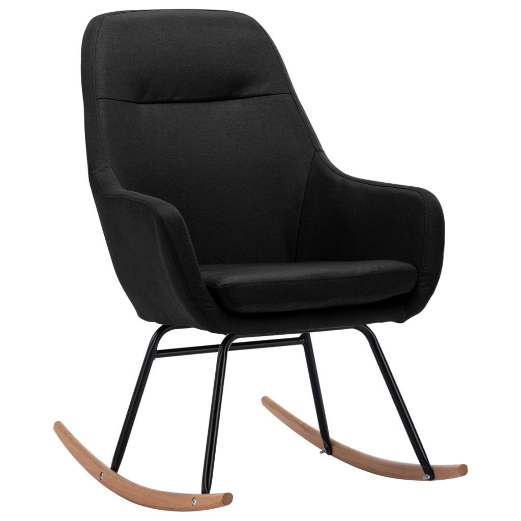 möbelando Schaukelstuhl Balzhausen (BxHxT: 61x89x80,5 cm), aus Stoff in Schwarz
