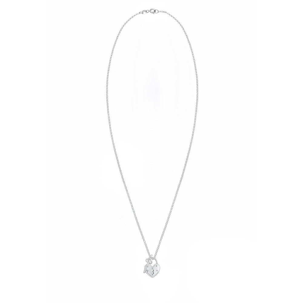 Elli Elli Collier Schloss Schlüssel Herz Anhänger Liebe 925 Silber Bijoux