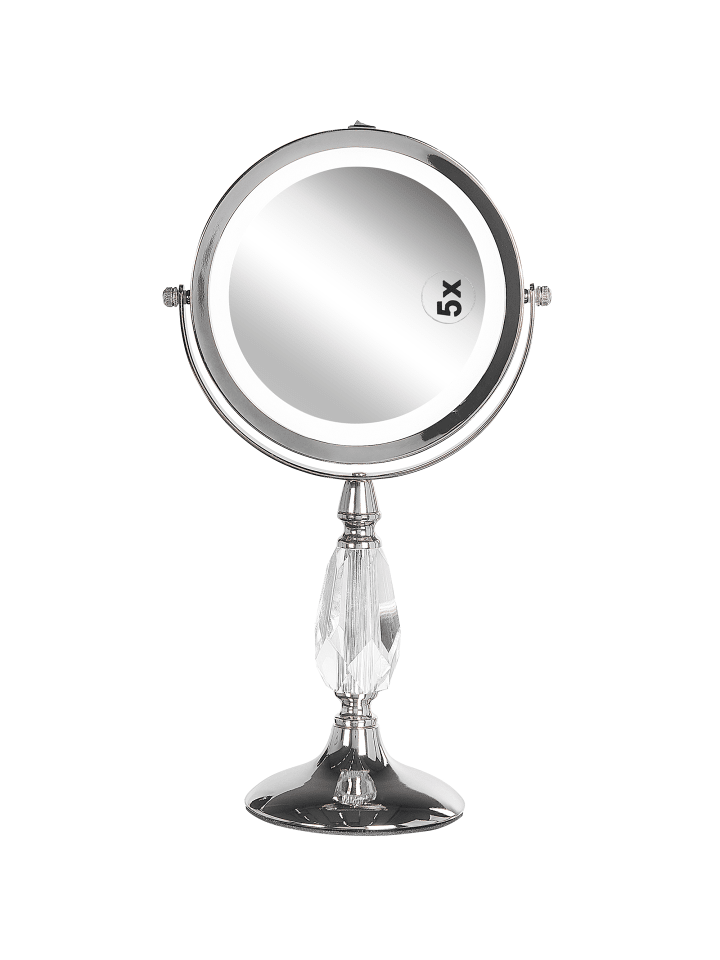 Beliani Kosmetikspiegel MAURY in Silber - (W) 18 x (H) 37 x (L) 12 cm günstig kaufen onesize