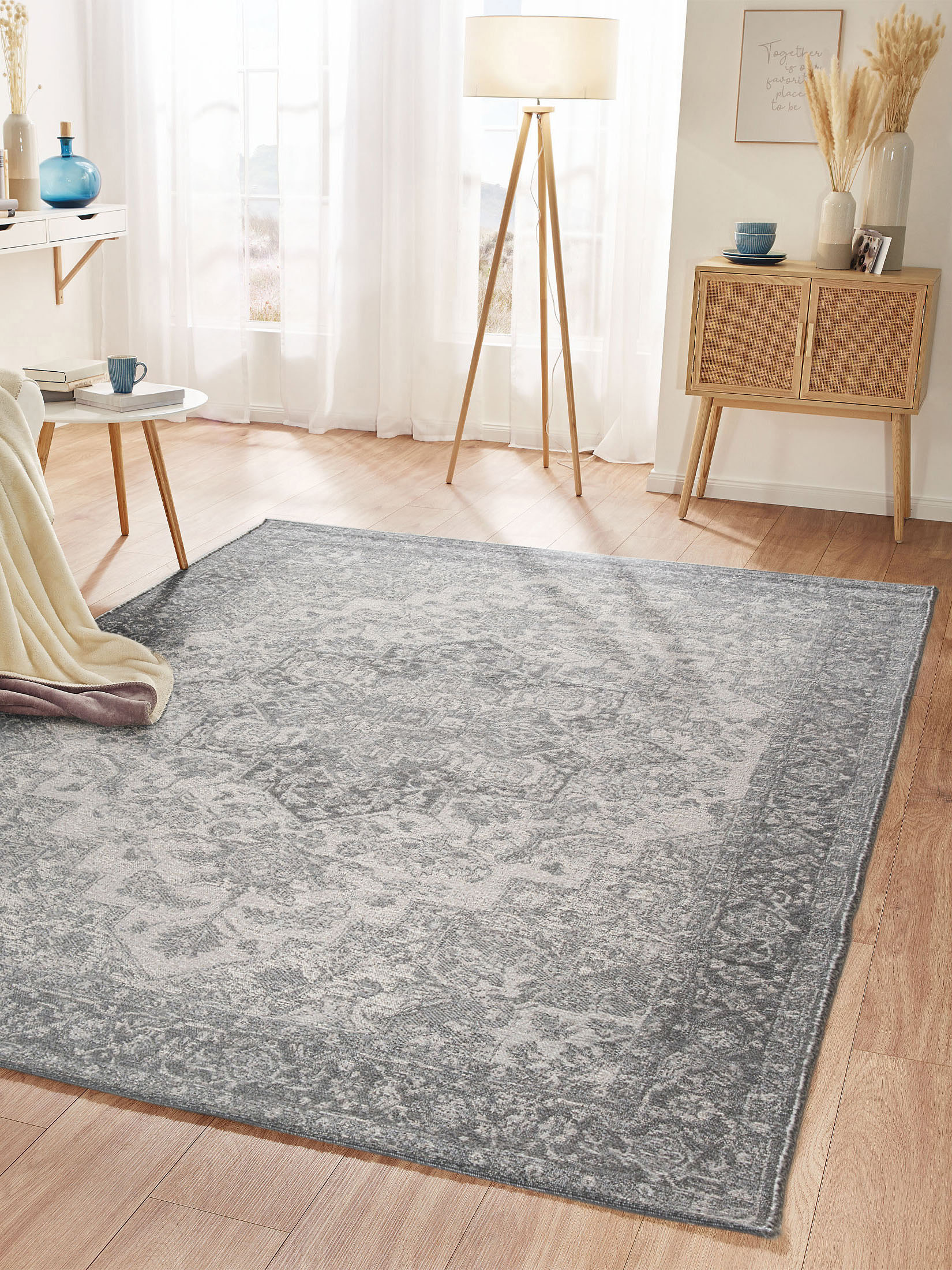 Inverness Vintage-Teppich, Silber