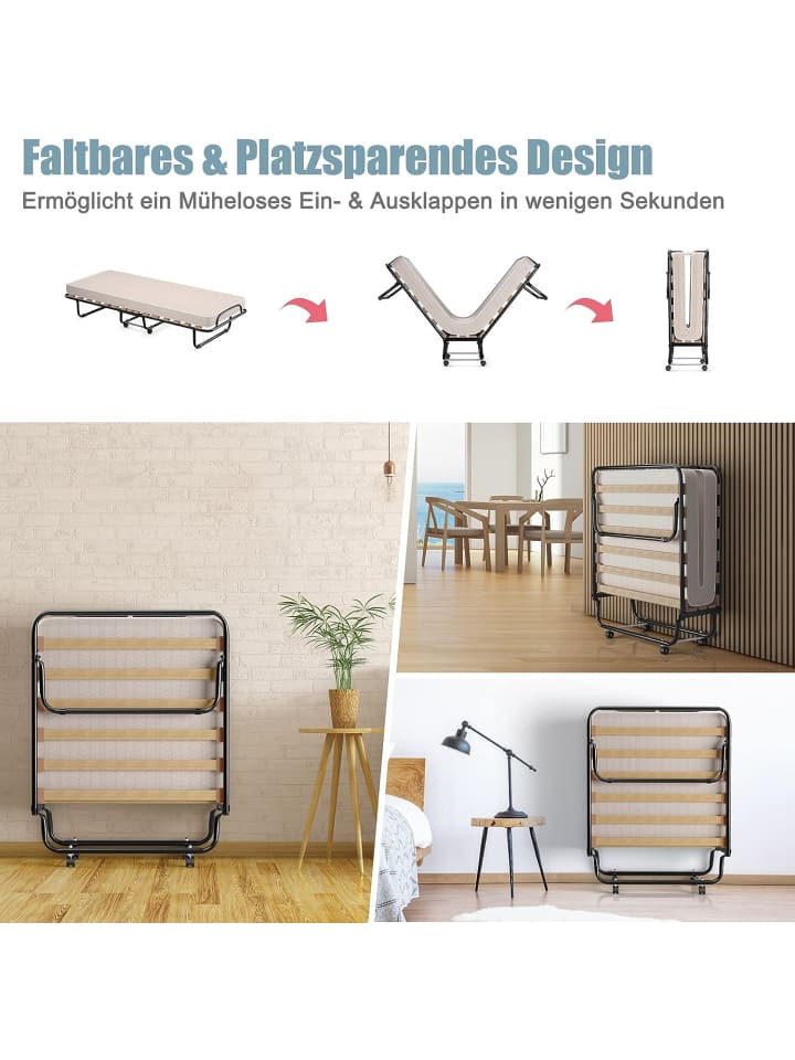 COSTWAY Gästebett in Beige günstig kaufen 80x190 cm