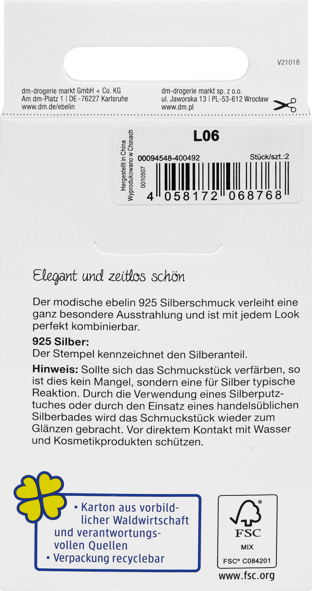 Ohrstecker Perle 925 Silber, 2 St