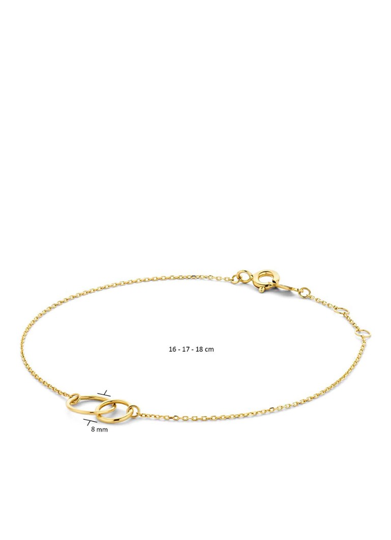 Brățară rotundă Jackie Double Trouble din aur galben de 14k