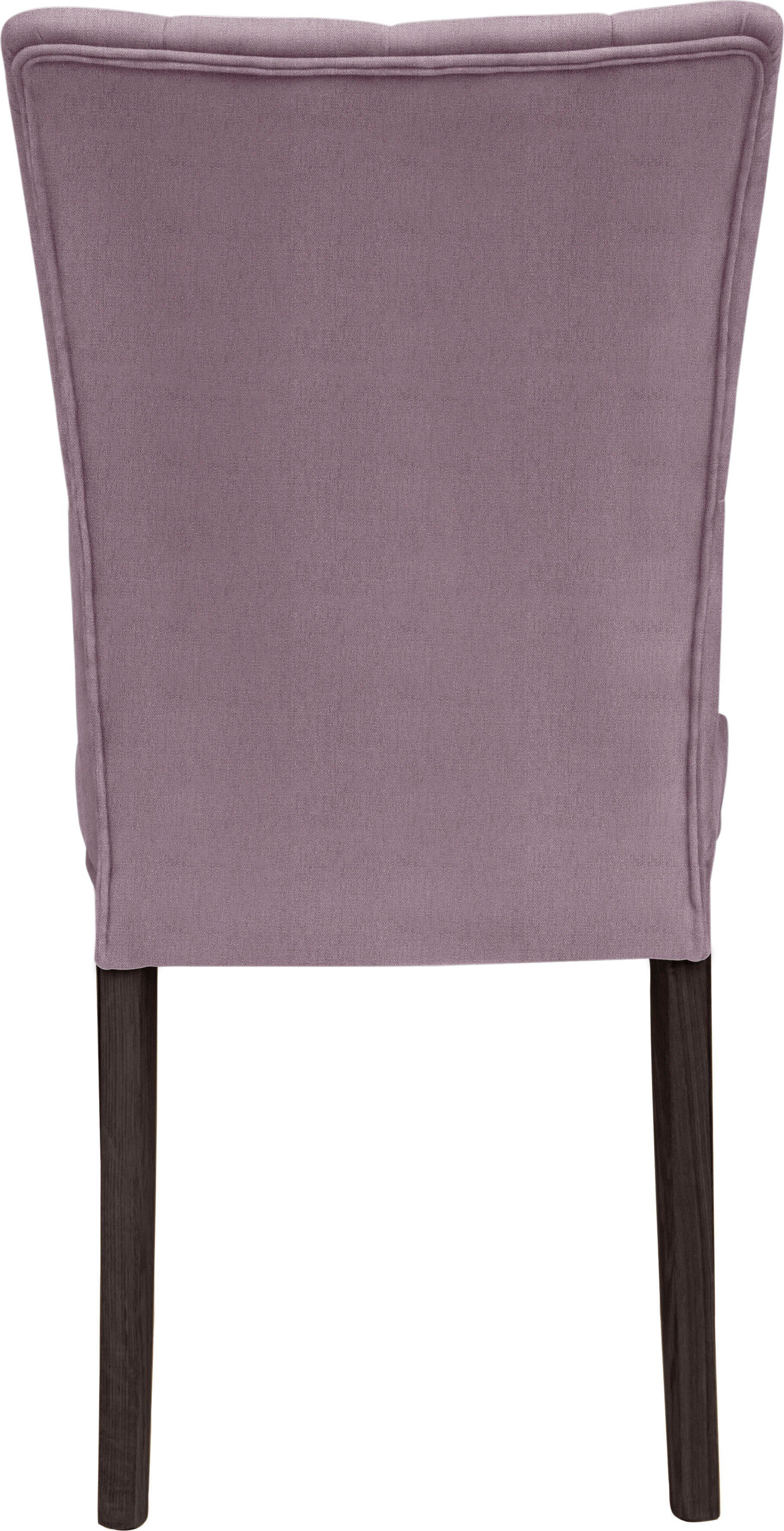 Leonique 4-Fußstuhl Peillon (Set, 2 St), mit Knopfsteppung, Beine aus massiver Buche