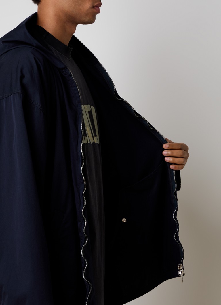 Giacca oversize Balenciaga con cappuccio e tasche laterali