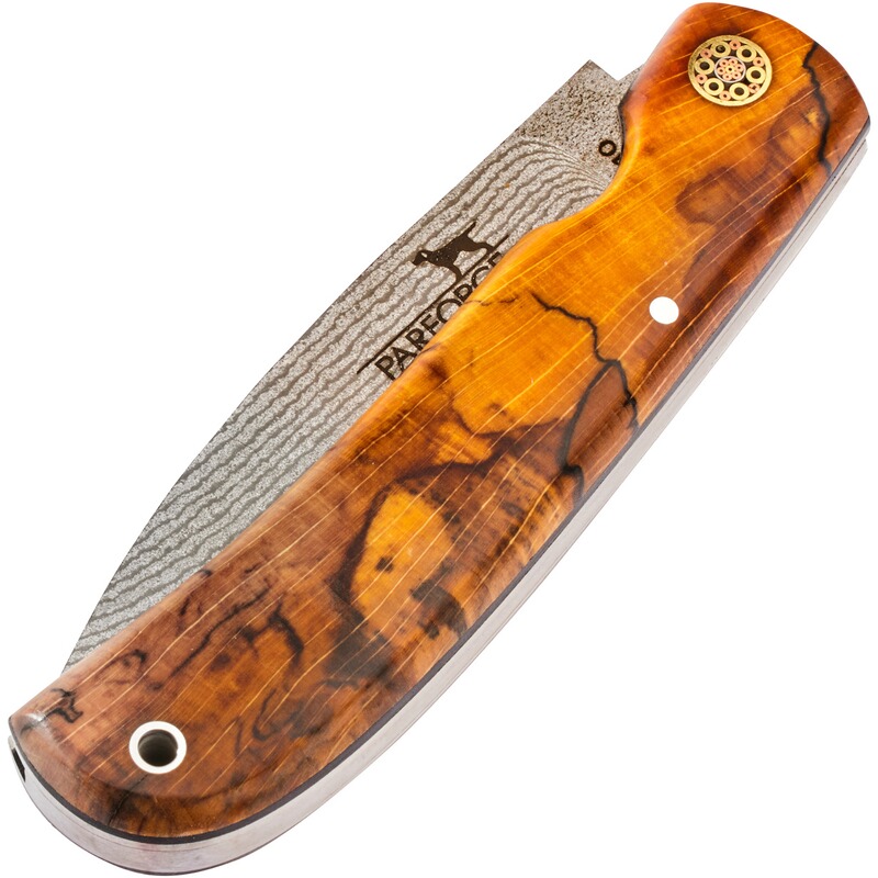 Parforce Klappmesser Damast Nussbaum