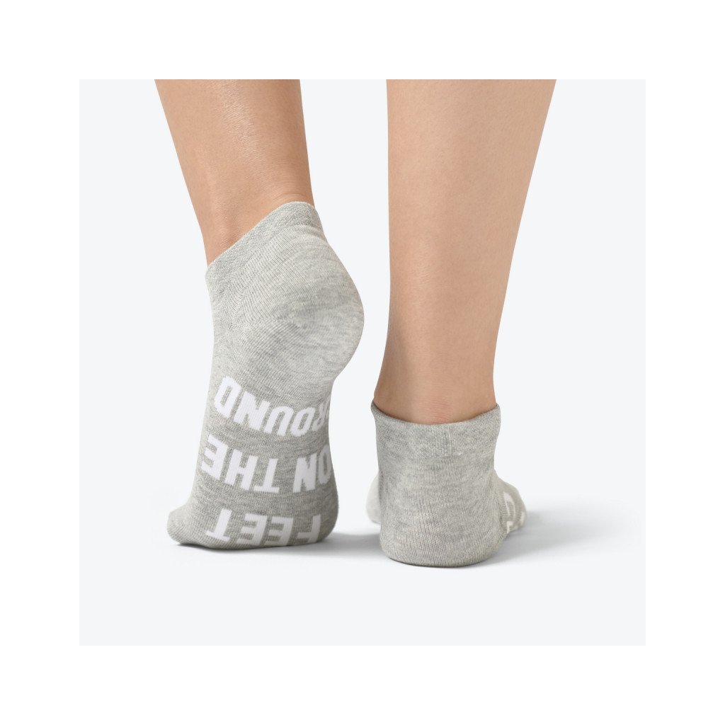 Skinners Low-Cut graue Barfußsocken aus Baumwolle, 2 Paare