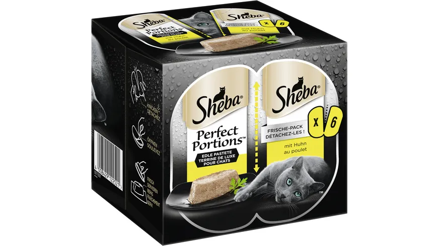 SHEBA® Perfect Portions™ Edle Pastete mit Huhn Portionsbeutel 225 g