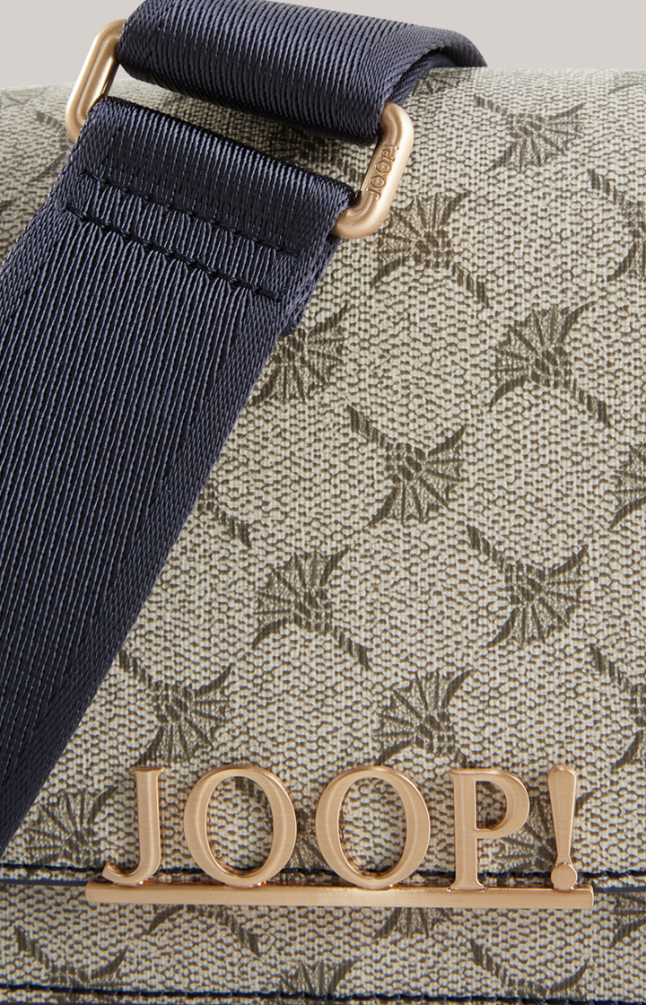 Schultertasche Mazzolino Sousa in Blau/Beige