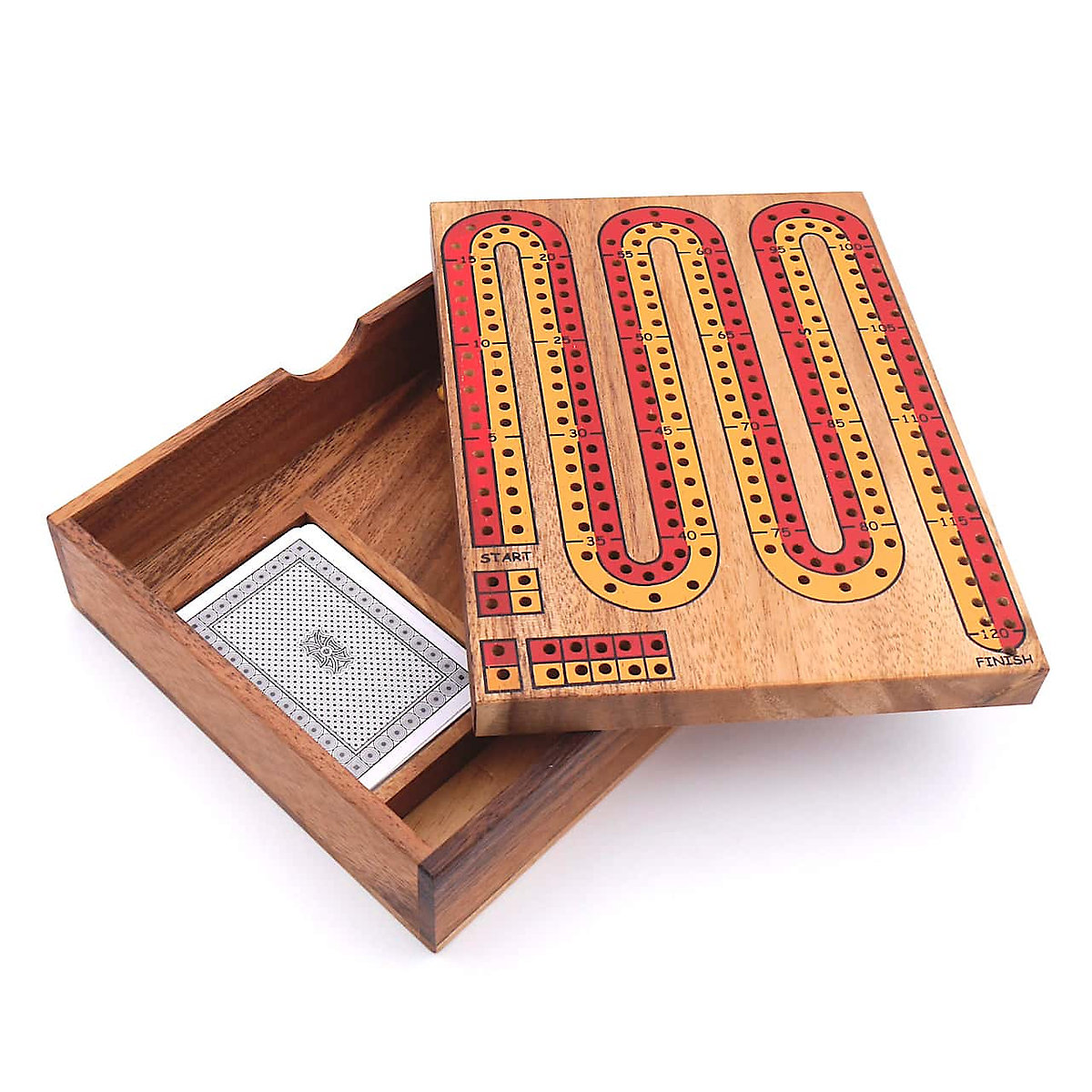 Cribbage - tolles, spannendes Kartenspiel für 2 Personen aus Holz