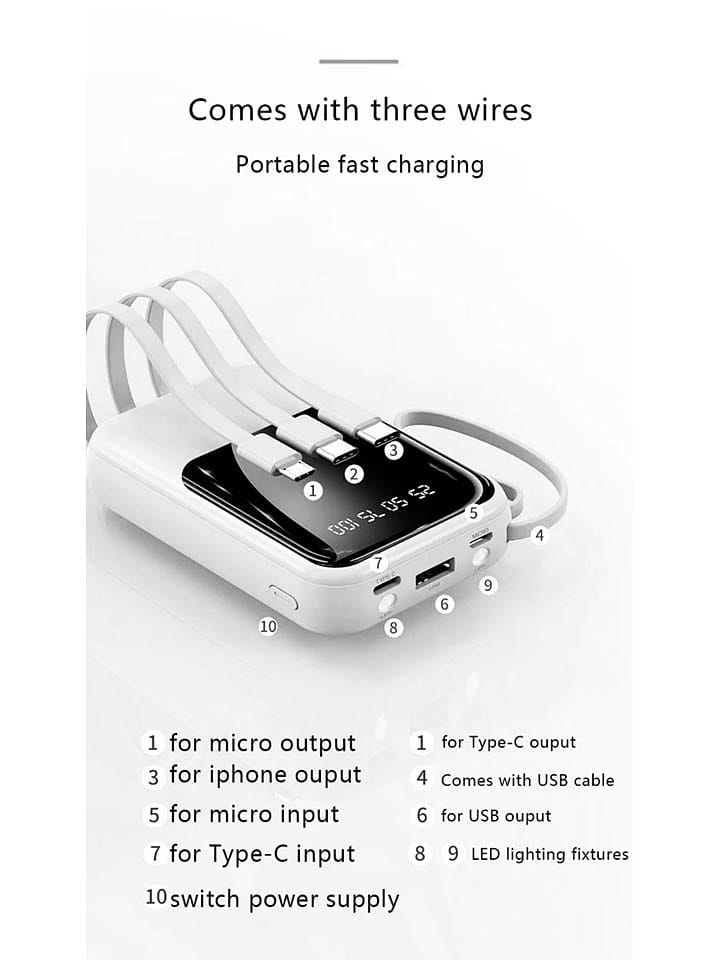 SWEET ACCESS Powerbank 20.000 mAh in Weiß günstig kaufen onesize