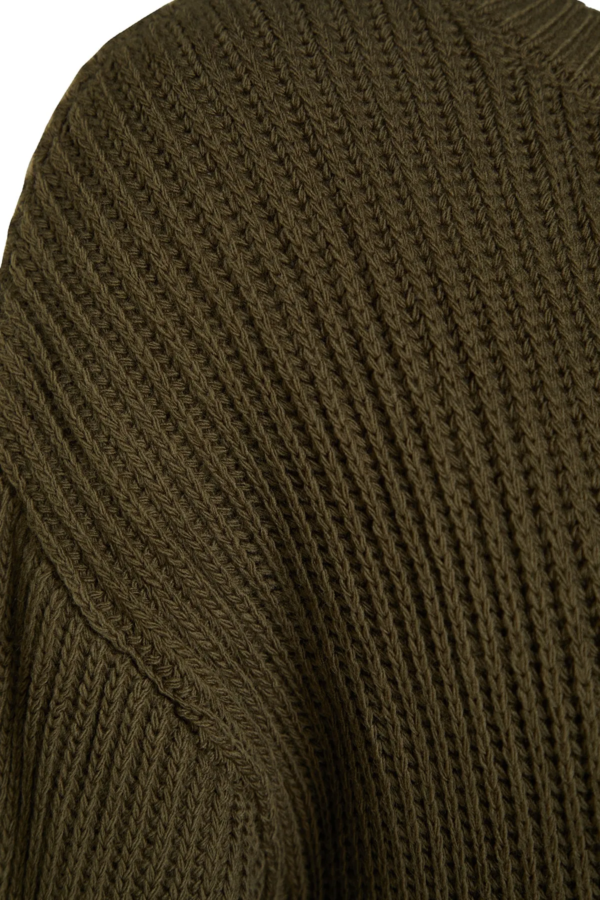 Trendyol Collection  Khakifarbener Strickpullover mit kurzem Schnitt und spanischen Ärmeln TWOAW20KZ0743