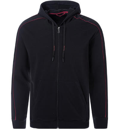 CALIDA, Sweatjacke, Baumwoll-Stretch, schwarz