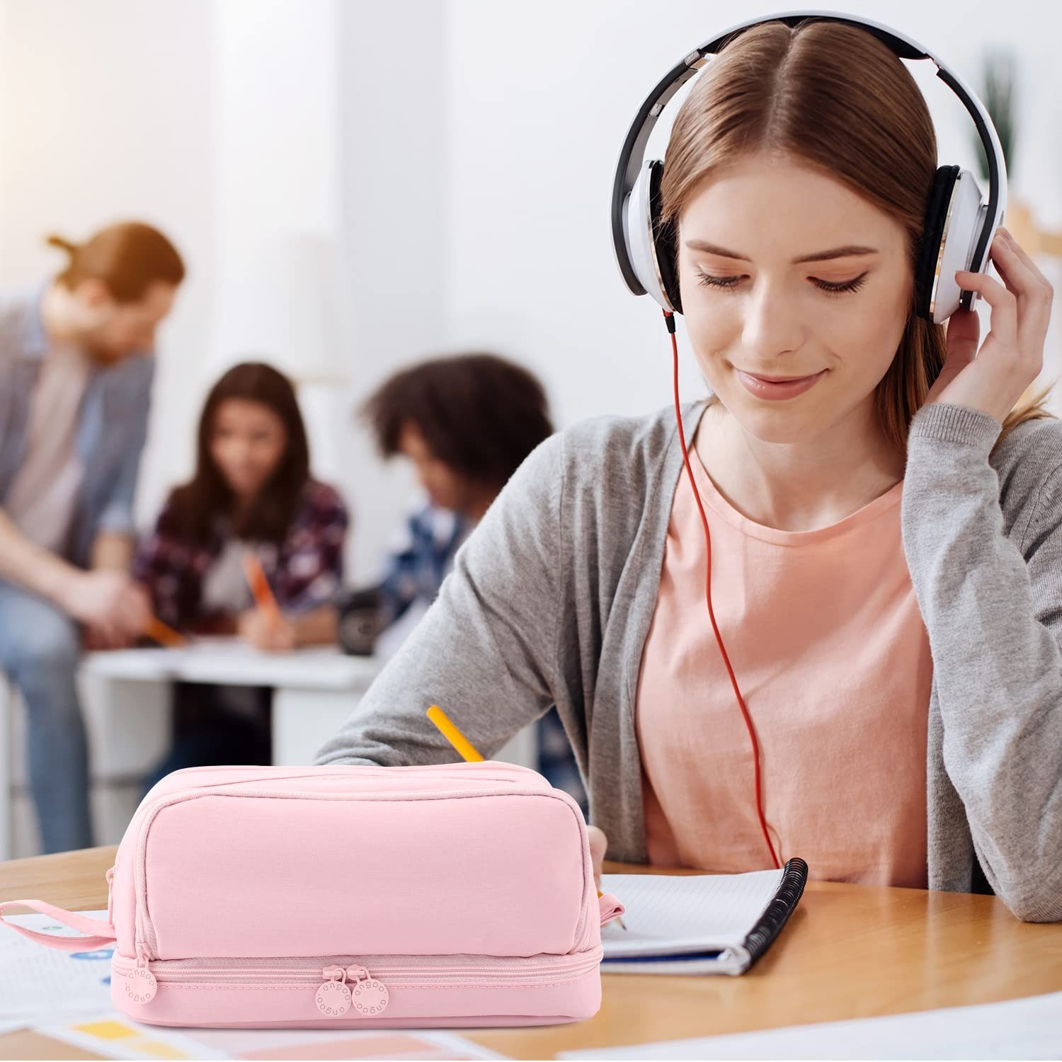 GelldG Federmäppchen Federmäppchen Große Kapazität, Mäppchen Federtaschen Etui 4 Fächer