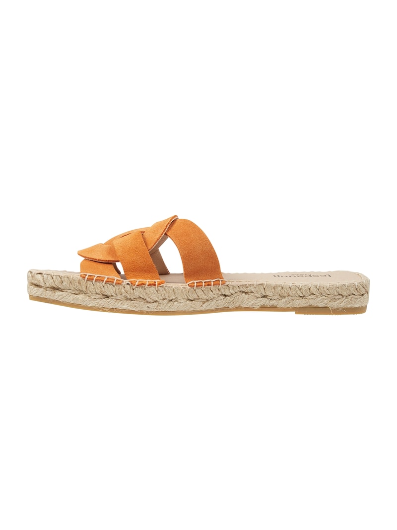 Pantolette aus Veloursleder Modell 'Tours' in orange