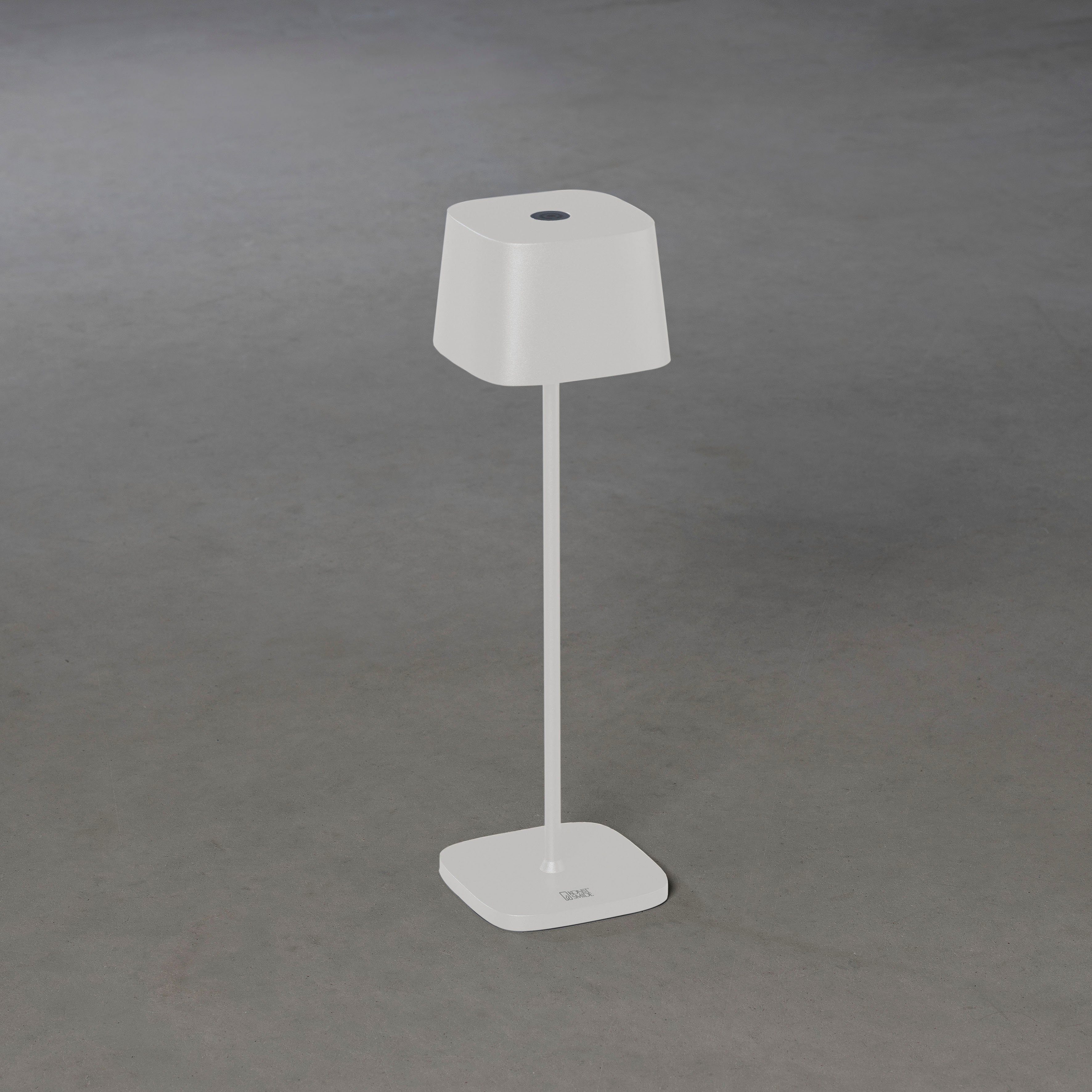 KONSTSMIDE LED Tischleuchte Capri, LED fest integriert, Warmweiß, Capri LED USB-Tischleuchte weiss, Farbtemperatur, dimmbar