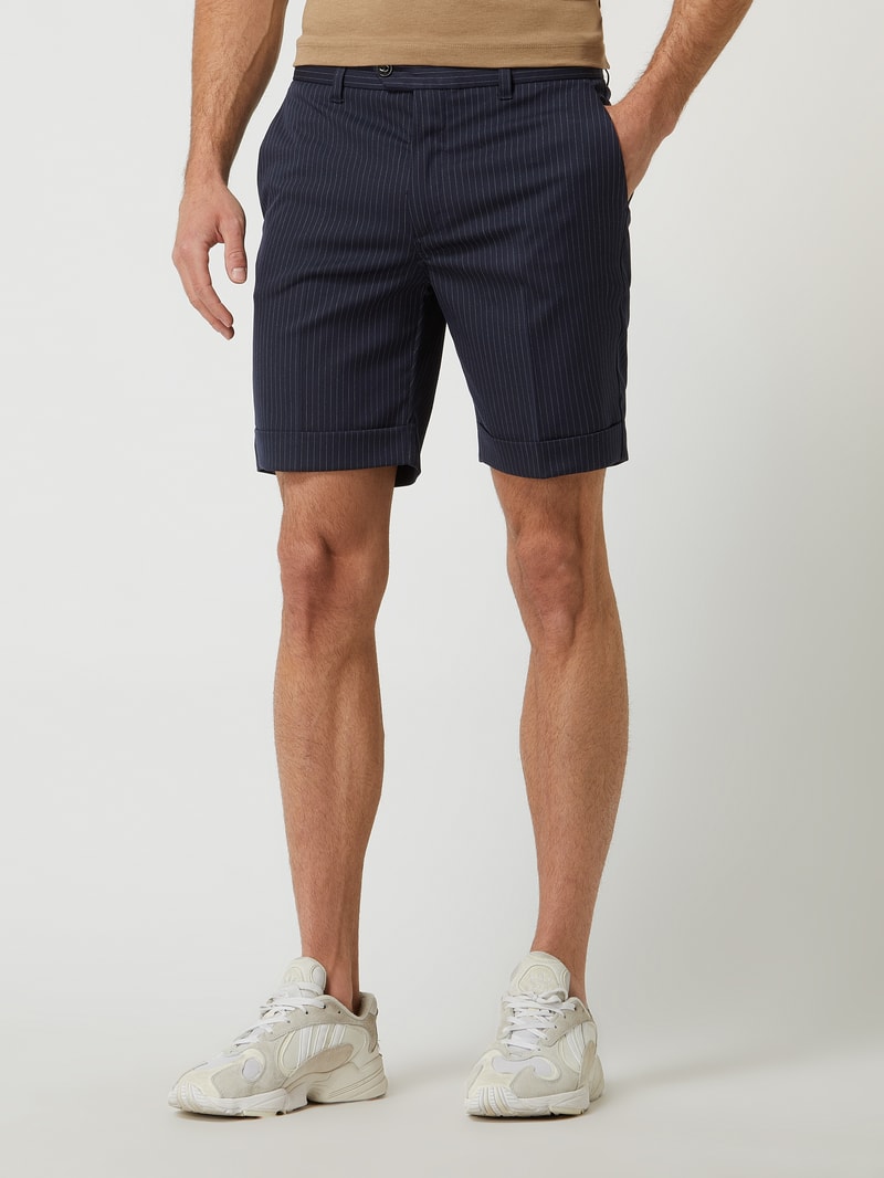 Bermudas mit Viskose-Anteil Modell 'Russel' in marineblau