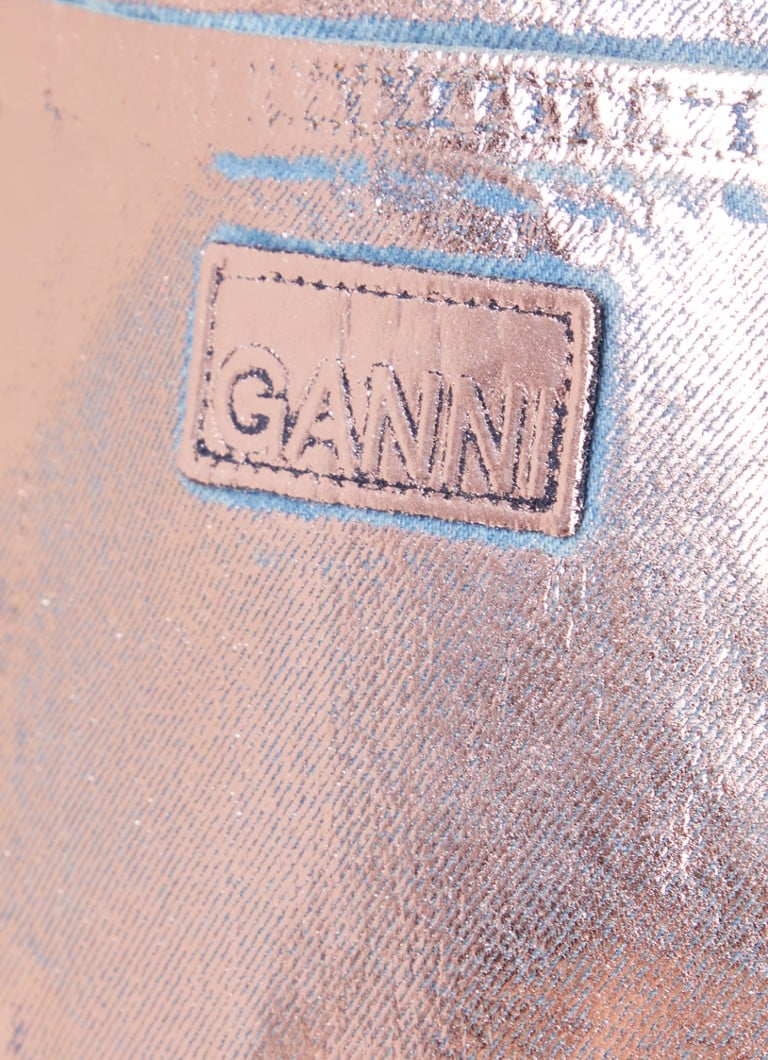 Jean Ganni taille haute coupe fuselée avec finition métallisée
