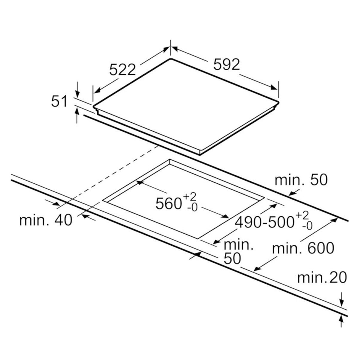 BOSCH Induktions-Kochfeld Serie 6 PIE631FB1E, 2-stufige Restwärmanzeige, Anzeige Energieverbrauch, Kindersicherung