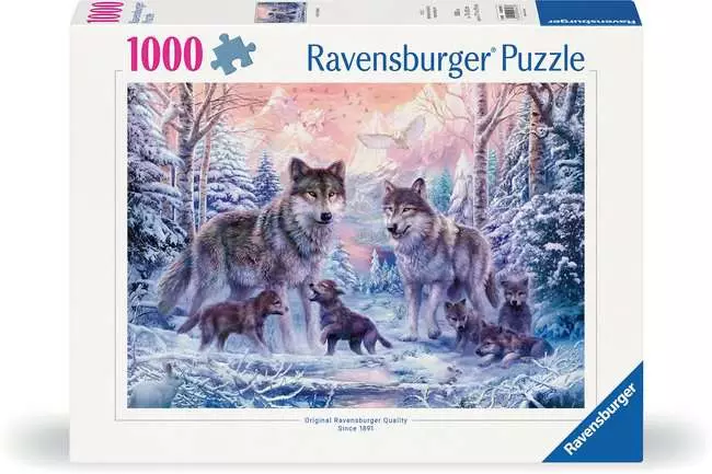 Puzzle 1000 Teile - Arktische Wölfe