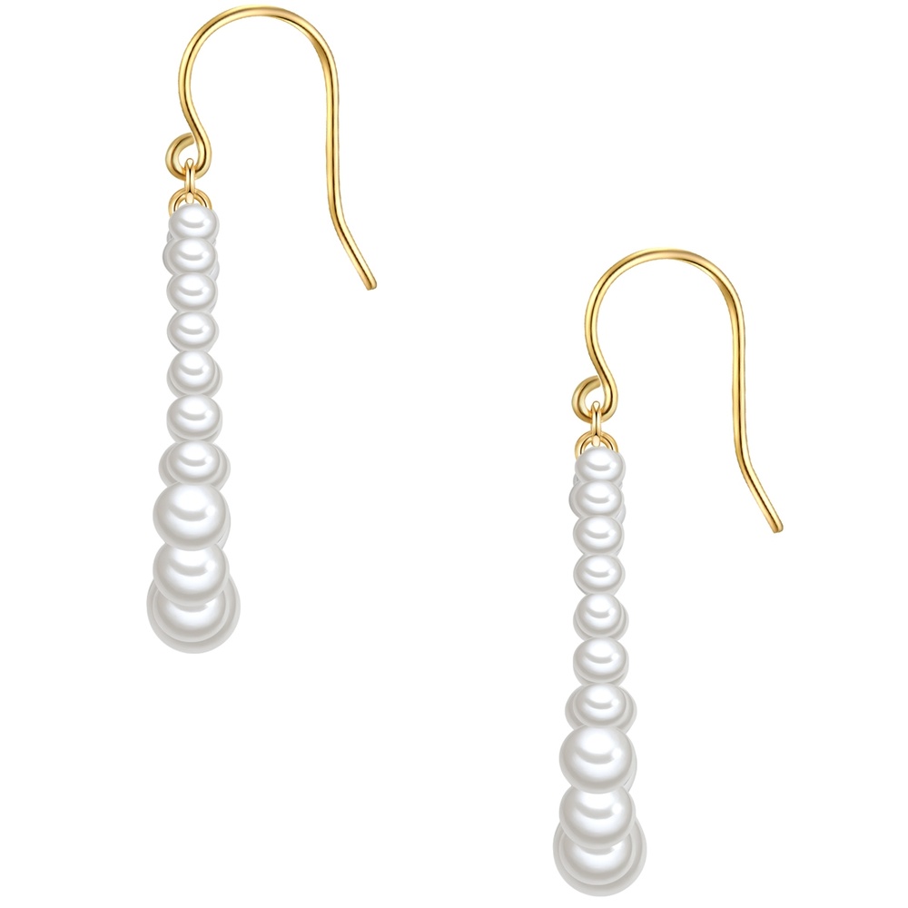 Valero Pearls Boucles d'oreille en perle Perle de culture d'eau douce Perle de culture d'eau do Boucles d'oreilles