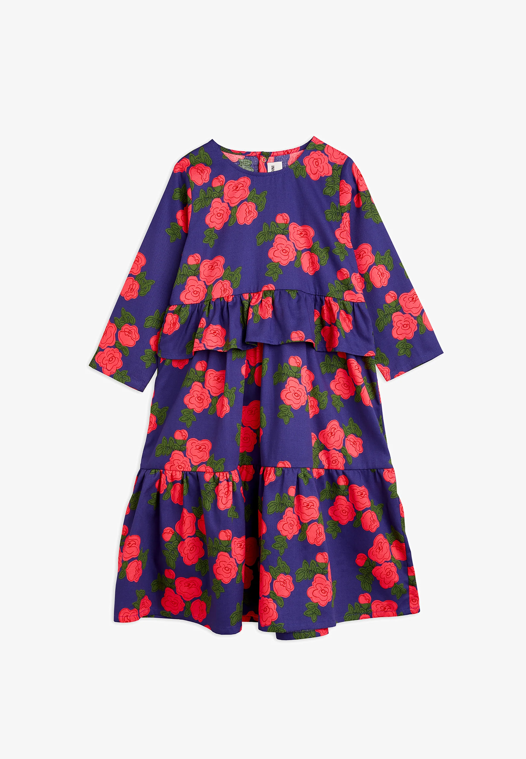 Mini Rodini VESTIDO CON VOLANTES DE ROSAS - Vestido largo