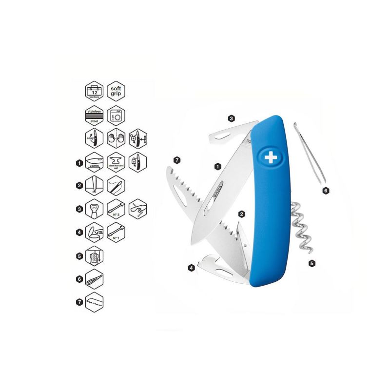 Swiza D05 Blue, Schweizer Taschenmesser made in Swiss