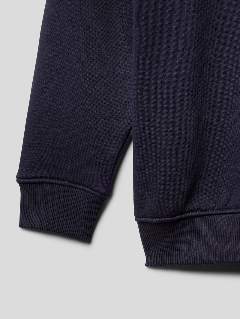Sweatshirt mit Label-Stitching in marineblau