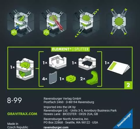 GraviTrax PRO Element Splitter - Kugelbahn-Erweiterung für Kinder ab 8 Jahren