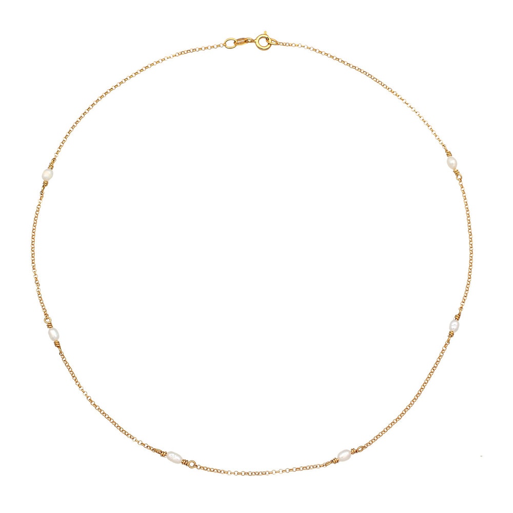 Elli Elli Collier Femme de base tendance avec perles de culture d'eau douce en argent  collier