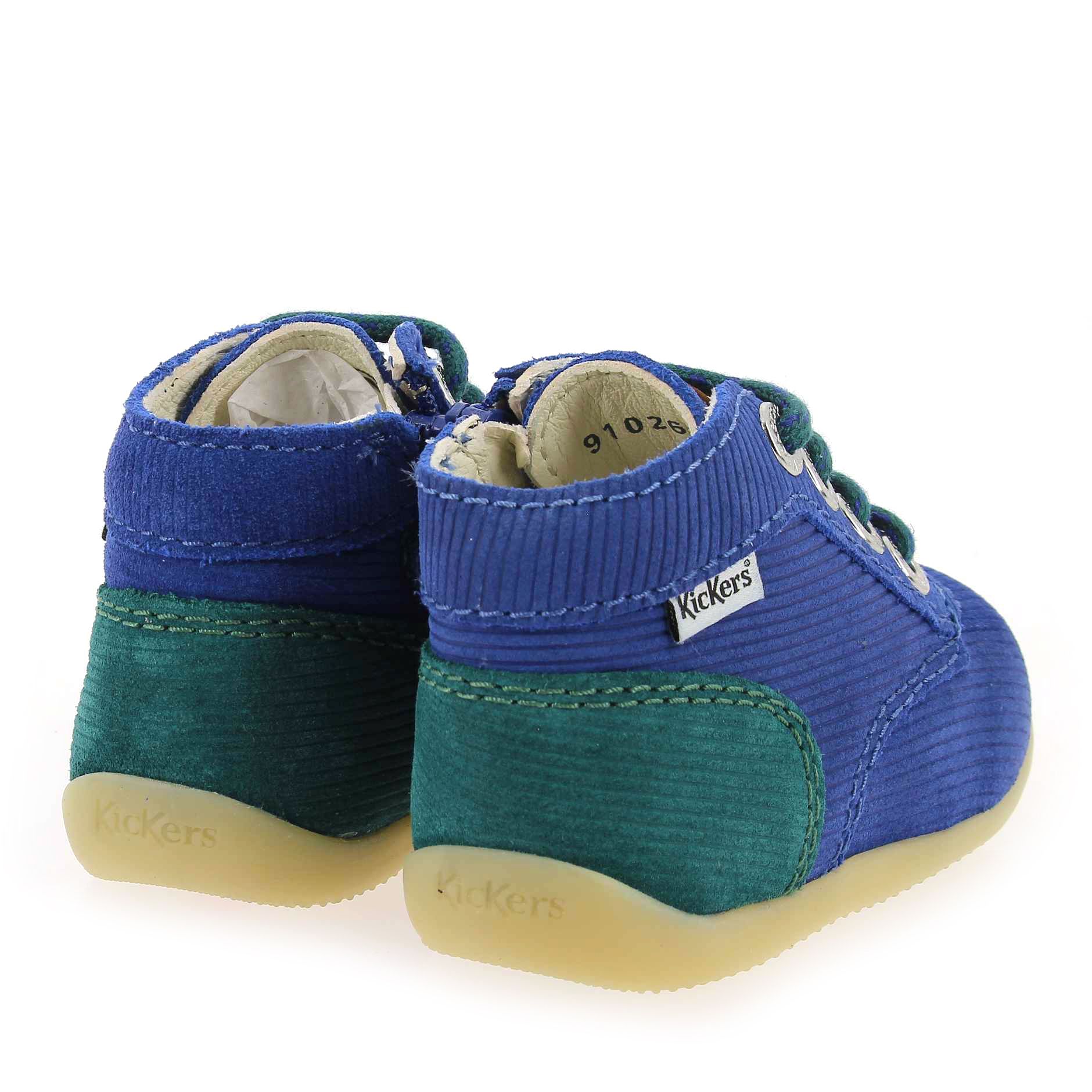 Kickers  BONZIP-2 X - Bleu Vert