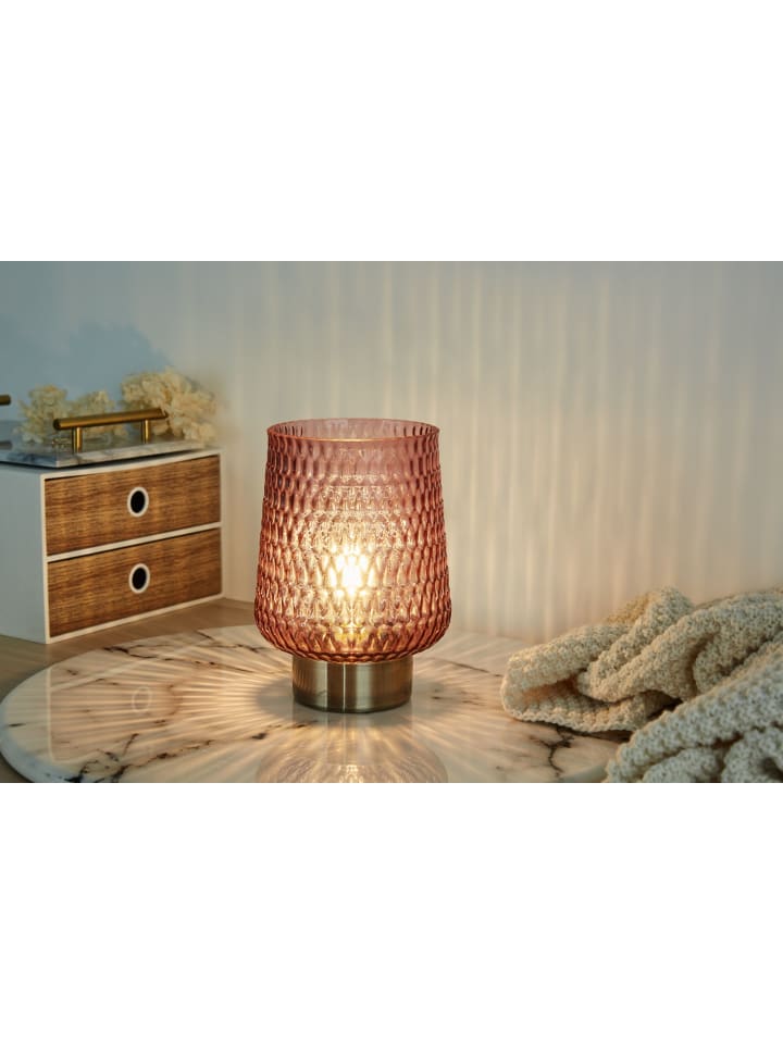 Pauleen Rose Glamour mobile Tischleuchte Timer Batterie Rosa günstig kaufen onesize