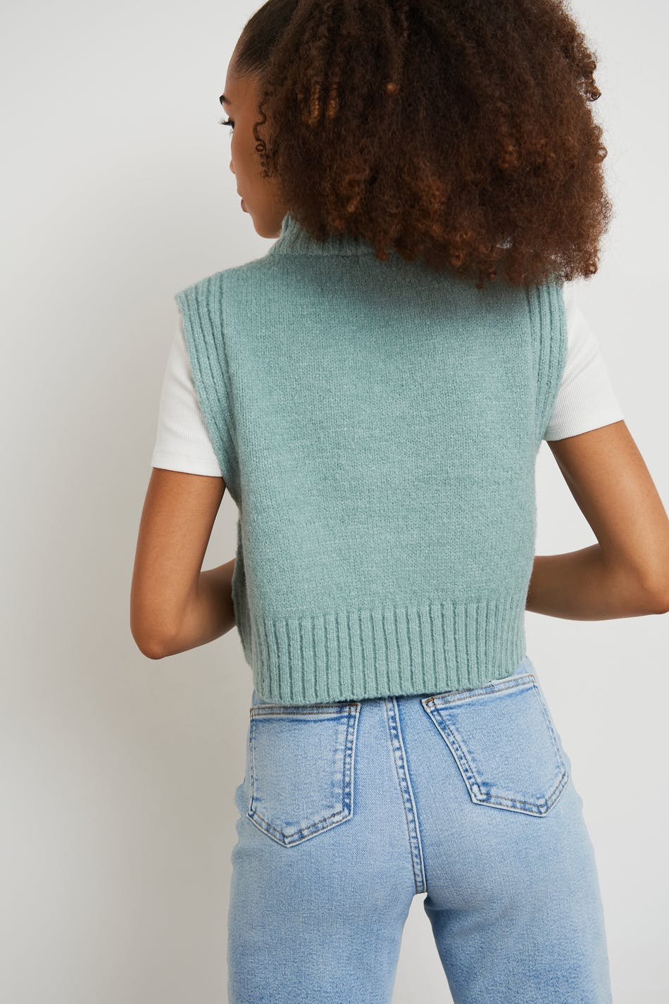 S knit polo vest