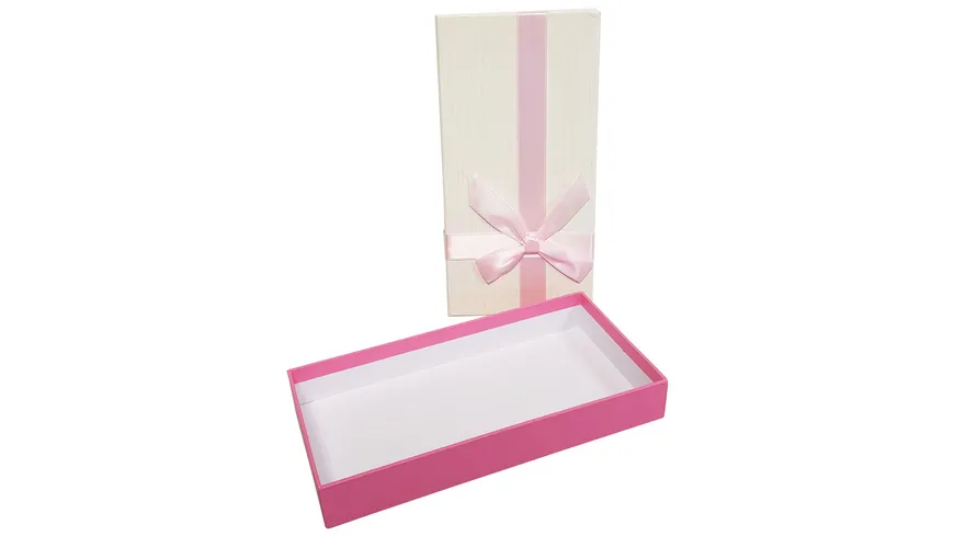 Kartonage mit Schleife Design 1 Rosa