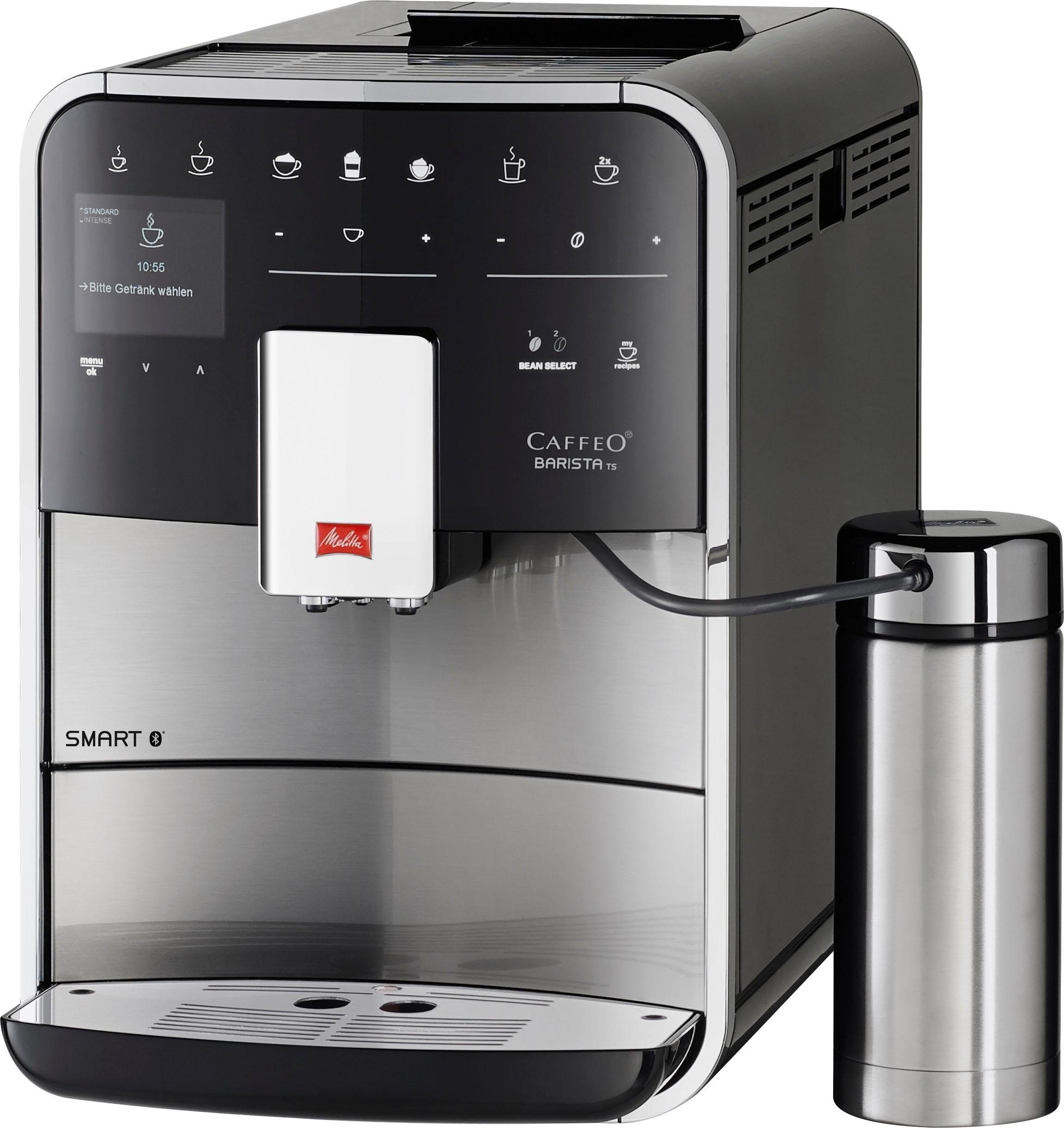 Melitta Kaffeevollautomat Barista TS Smart® F 86/0-100, Edelstahl, Hochwertige Front aus Edelstahl, 21 Kaffeerezepte & 8 Benutzerprofile