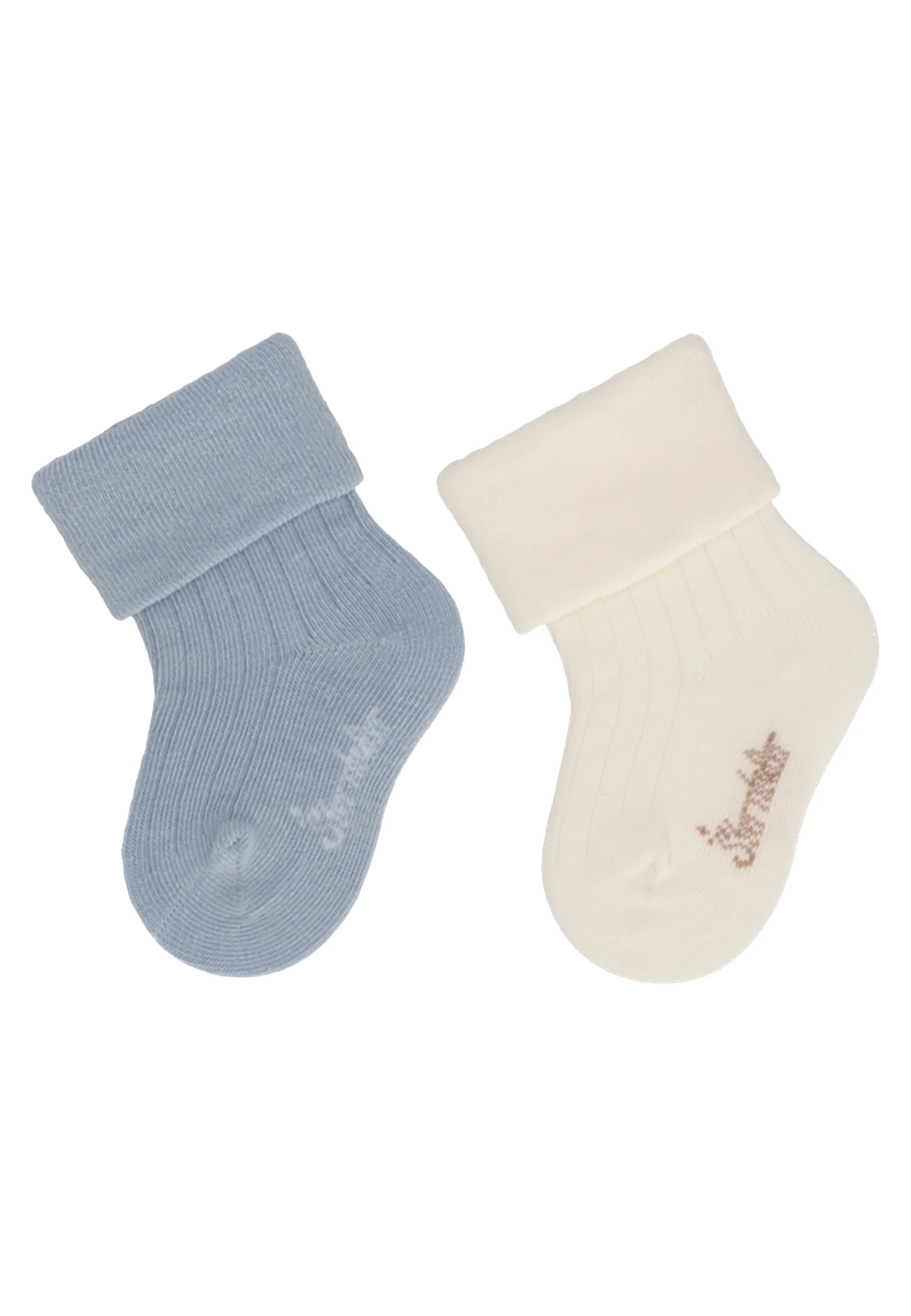 Socken im Doppelpack mit Rippenoptik in versch. Farben