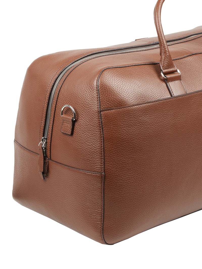 Weekender aus Leder Modell 'Brome' in cognac