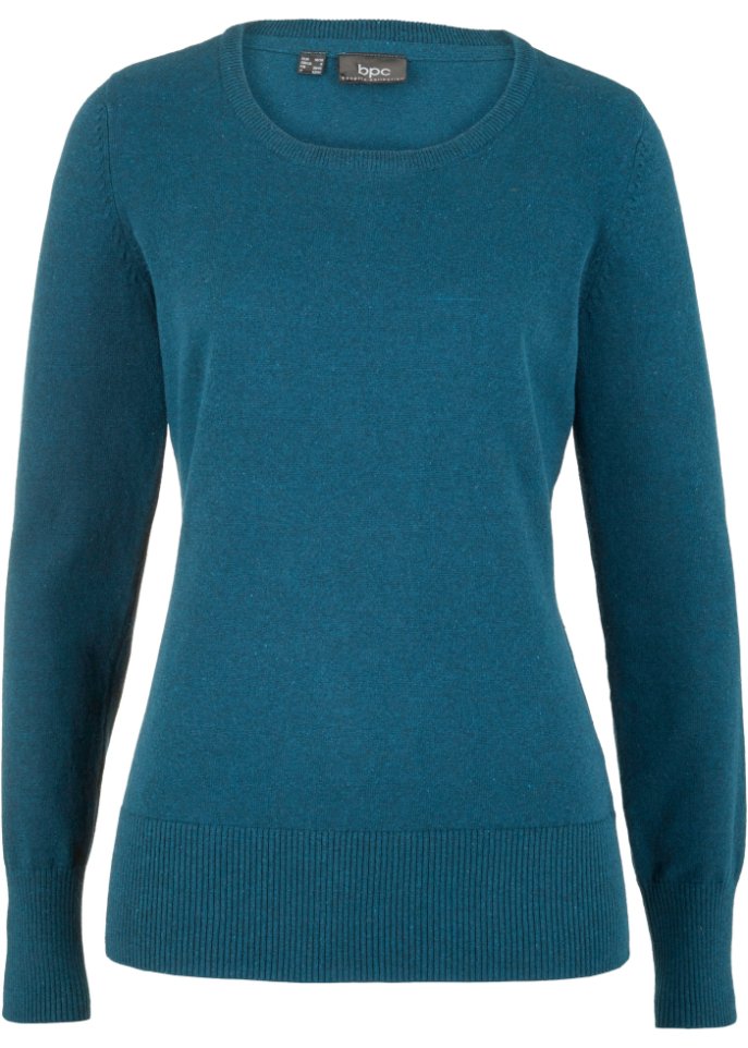 Basic Pullover mit recycelter Baumwolle