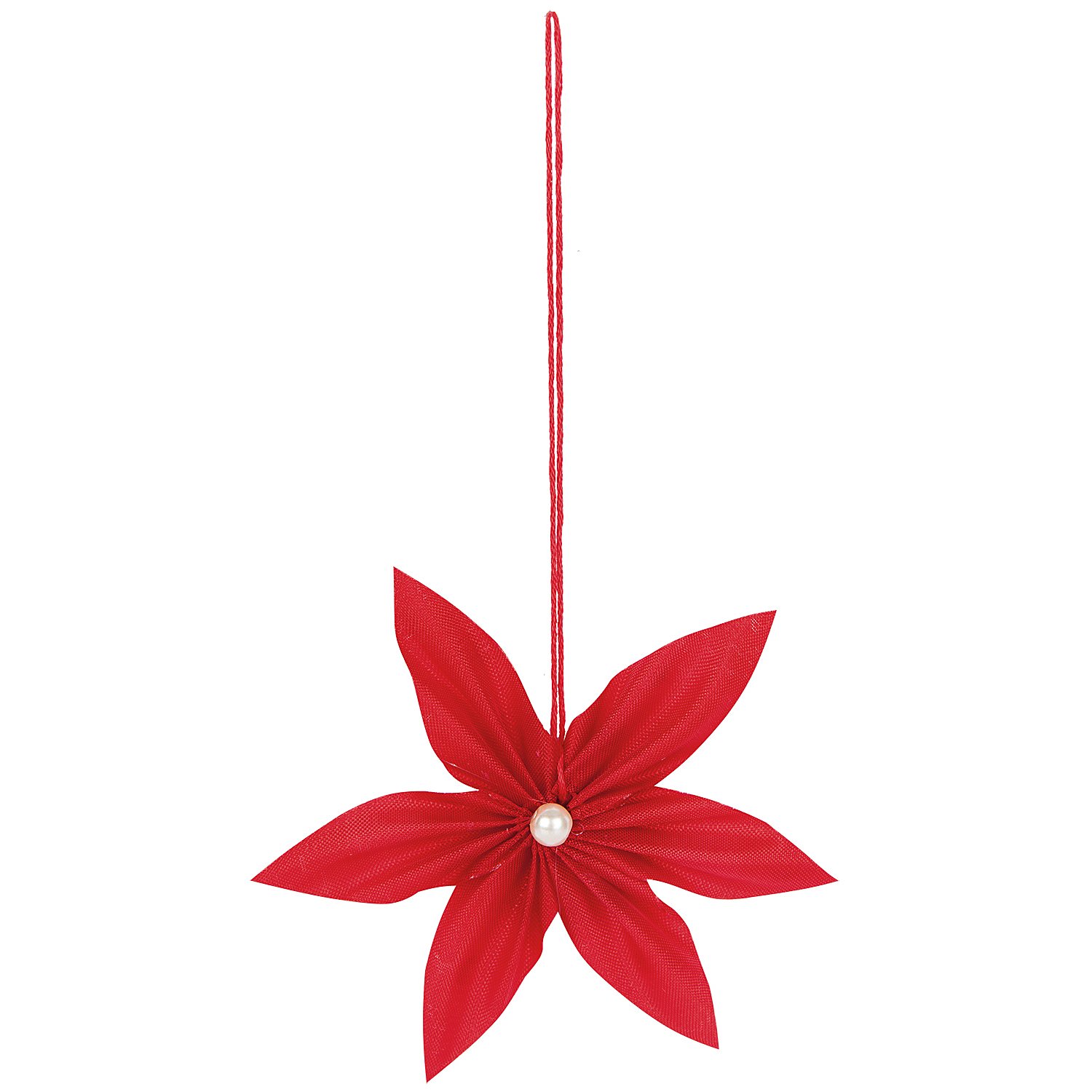 Stoffband Ziehstern, rot, 5 cm, 2,5 m