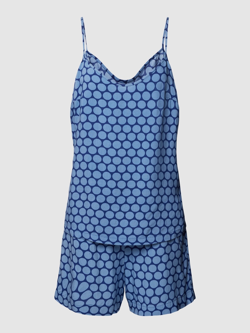 Pyjama mit Allover-Muster in marineblau