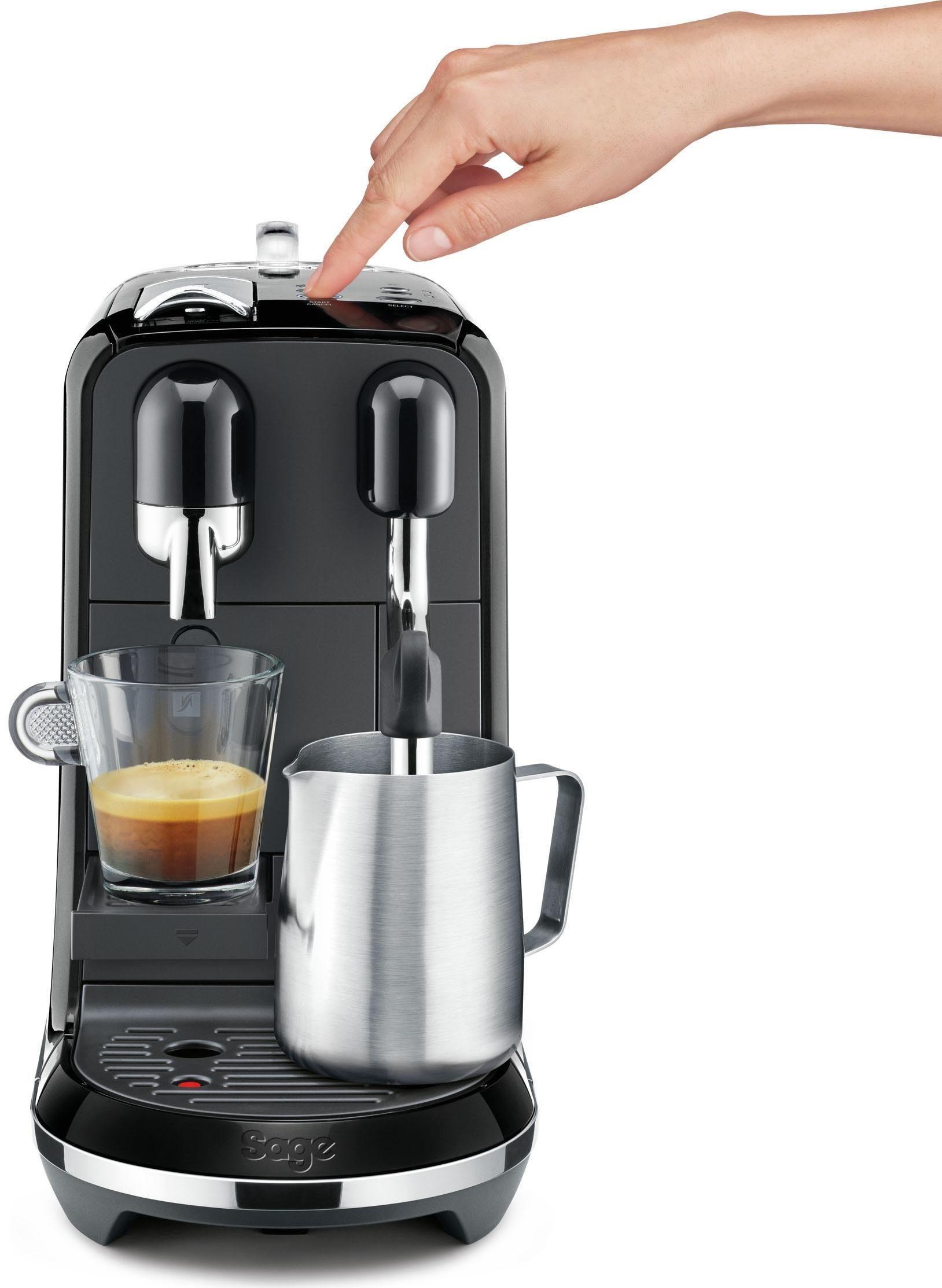 Nespresso Kapselmaschine Creatista Uno SNE500 mit Edelstahl-Milchkanne, inkl. Willkommenspaket mit 14 Kapseln
