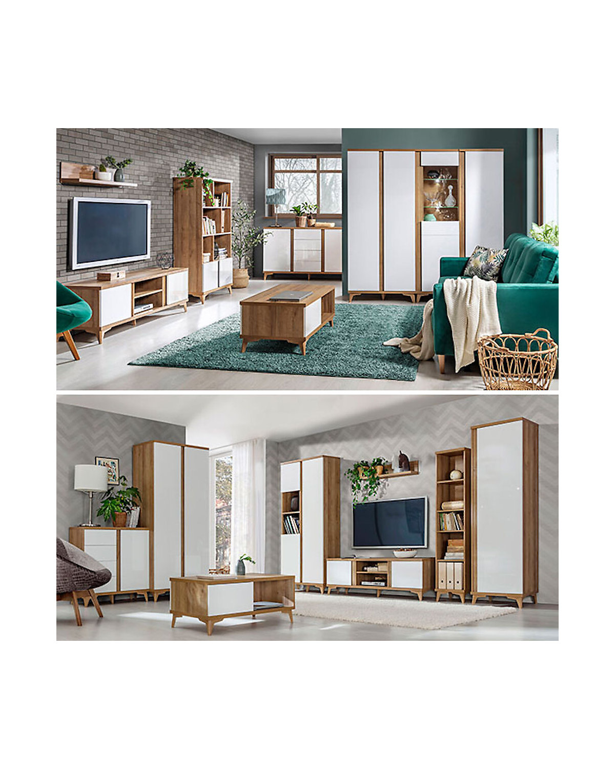 Kleiderschrank Stauraumschrank Fiord 85cm 2-türig