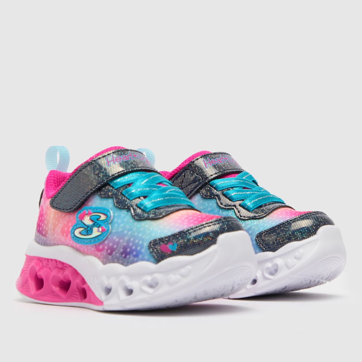 SKECHERS multifärgade hjärtformade sneakers för småbarn