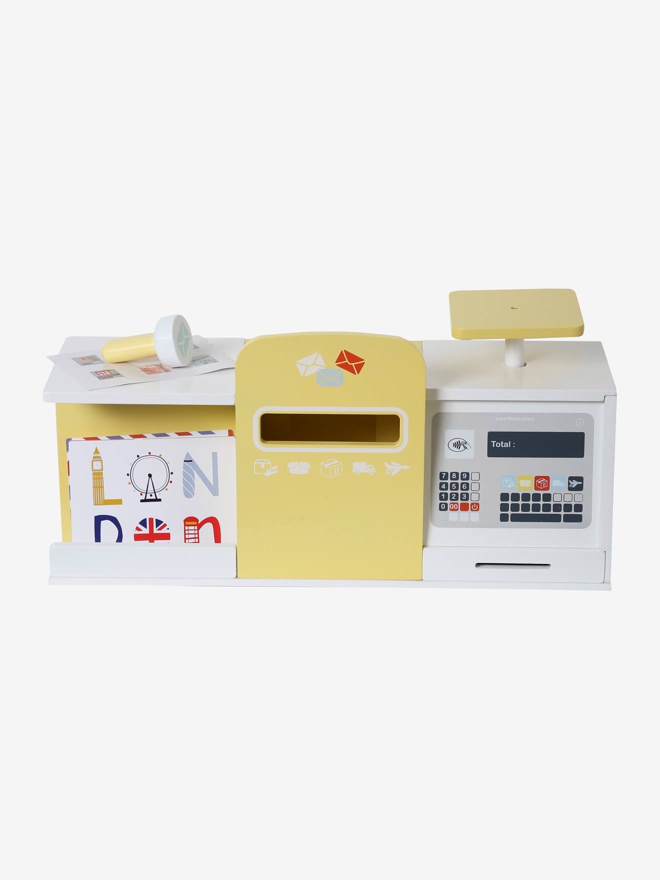 Bureau de poste en bois FSC® blanc